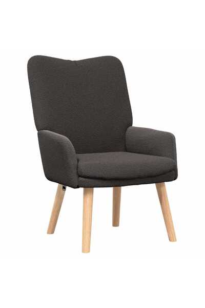 vidaxl fotoliu Gri închis 63 x 67 x 94 cm Țesătură de Oaie și Plywood
