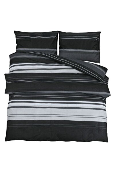 vidaxl Set husă de pilotă, negru și alb, 240 x 220 cm, bumbac