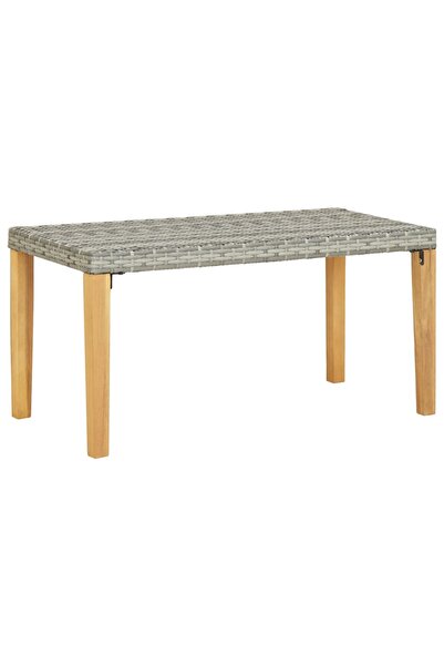 vidaxl Bancă de grădină, gri, 120 cm, poliratan și lemn de acacia
