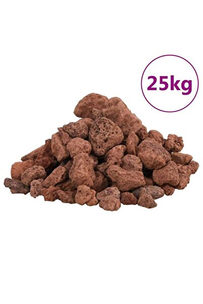 vidaxl Pietre vulcanice, 25 kg, roșii, 1-2 cm