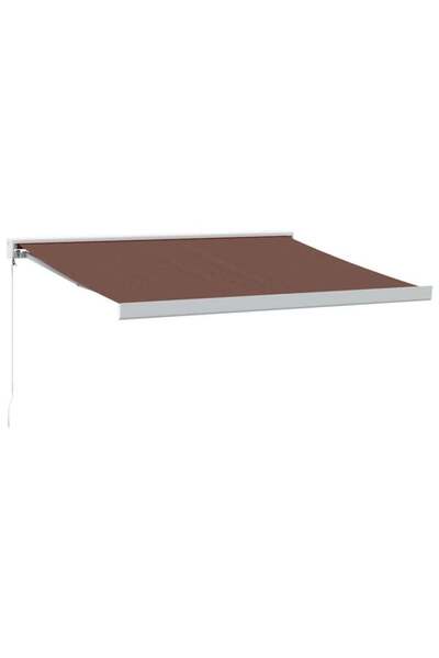 vidaxl Copertină retractabilă manuală, Maro, 350 x 250 cm