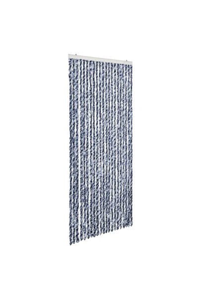 vidaxl Perdea anti-insecte, albastru și alb, 90 x 200 cm, șenilă