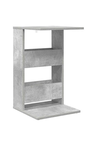 vidaxl Masă laterală Gri din beton 40 x 35 x 60,5 cm Lemn compozit
