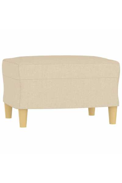 vidaxl Taburet, crem, 60x50x41 cm, material textil