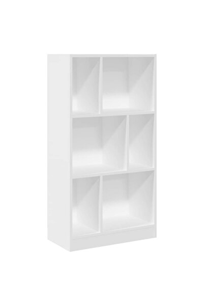 vidaxl Bibliotecă, alb, 57x28,5x107,5 cm, lemn prelucrat