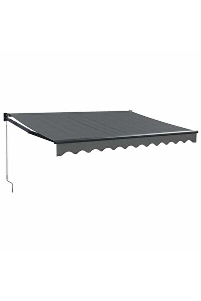 vidaxl Copertină retractabilă, antracit, 3,5 x 2,5 m, textil și aluminiu