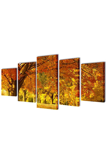 vidaxl Set de printuri pe pânză cu motiv de arțar, 100 x 50 cm