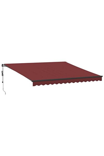 vidaxl Copertină retractabilă automată cu LED-uri, Bordeaux, 400 x 300 cm