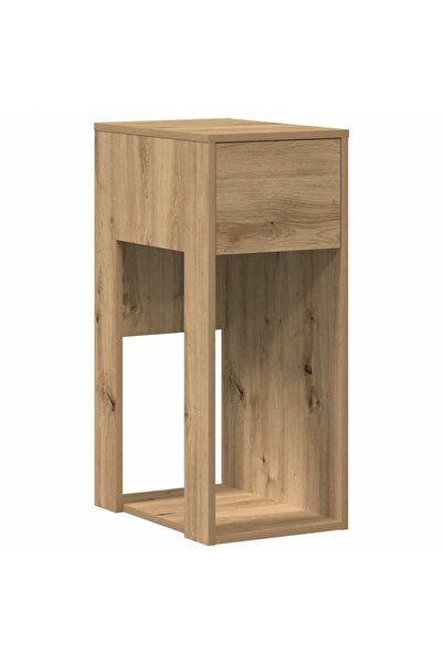 vidaxl Suport turn pentru computer cu sertar Artisan Stejar 30x44x74cm