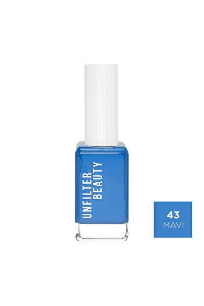 Unfilter Beauty Oje Mavi No: 43 — Uzun Süre Kalıcı, Hızlı Kuruyan, Parlak Bit...