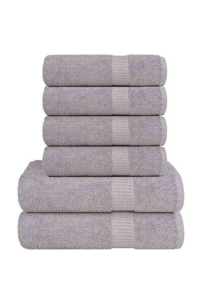 vidaxl Set de prosoape FROGN, 6 piese, gri, 360 g/m²