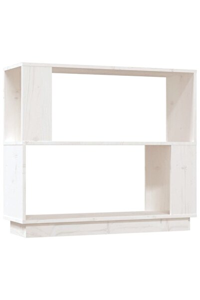 vidaxl Bibliotecă/Separator cameră, alb, 80x25x70 cm lemn masiv pin