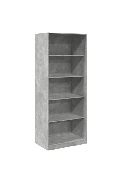 vidaxl Dulap, gri beton, 80 x 50 x 200 cm, lemn prelucrat