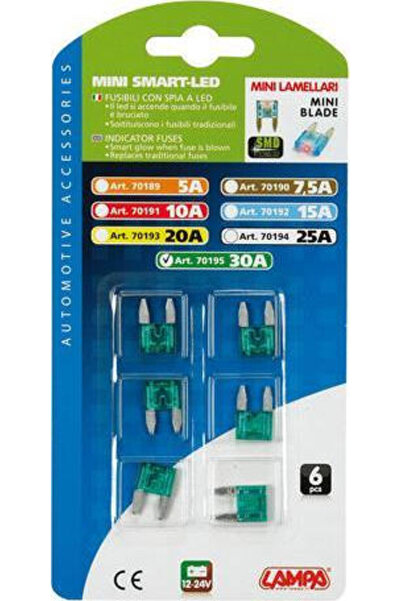 Lampa Έξυπνες Ασφάλειες Ένδειξης LED MicroBlade 12/32 V 30 A