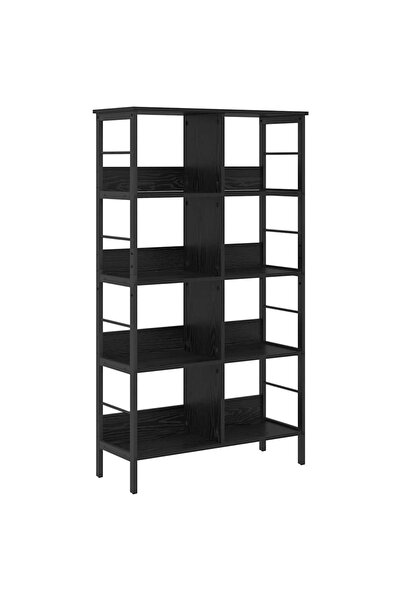 vidaxl Raft pentru cărți Stejar Negru 82 x 32 x 144,5 cm Lemn compozit
