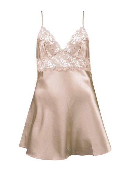 Dominant Women's Satin Lace-Detail Stylish Nightgown