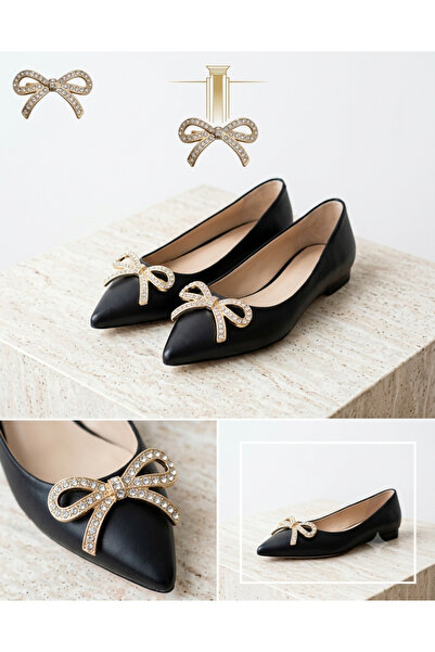 CICIKIZ Leydi, Bagless, Plain Body Without Scarf, Shoes with Stone Buckle on Top