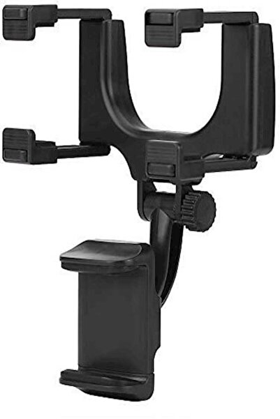 Generic Black Color Back Mirror Mount Mobile Phone Holder for Car