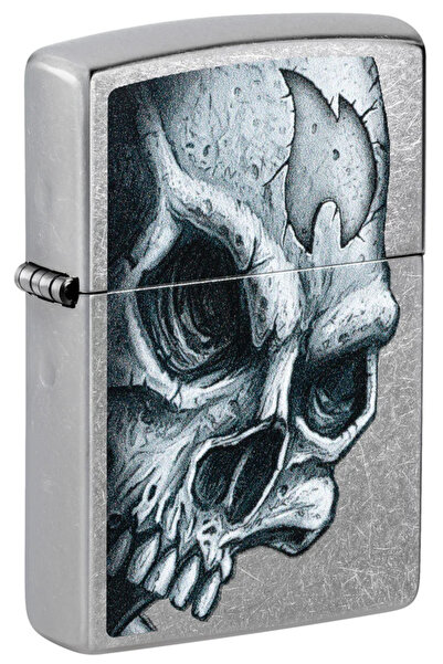 Zippo Αντιανεμικός αναπτήρας λαδιού με σχέδιο κρανίου και φλόγας 46587