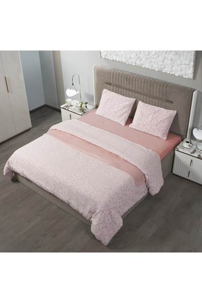 Midas Furniture POLYESTER BEDDING SET OF 4 PCS KING SIZE (193*203 CM) PINK