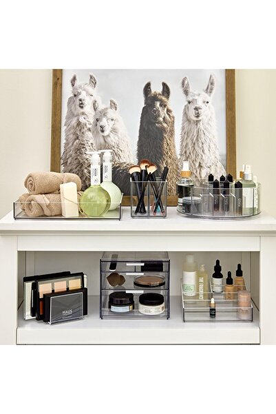 horoof home Clear Acrylic Makeup Palette Organizer – 7-Compartment Cosmetic Holder for Eyeshadow, Blush, Contour & Highlighter