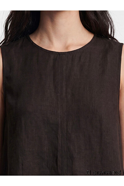 LC Waikiki Crew Neck 100% Linen Blouse