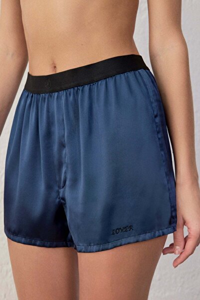 House of Silk Unisex İpek Boxer Parlament Mavisi