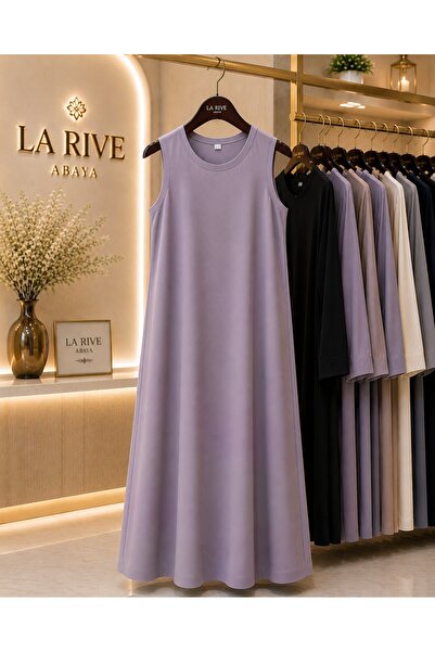 La Rive Wear a Light Lavender Sleeveless Abaya.