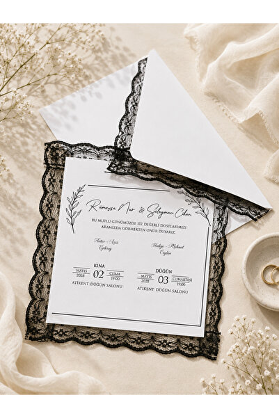 43 cici süsler organizasyon Düğün Nişan Nikah Davetiyesi Beyaz | Kişiye Özel ...