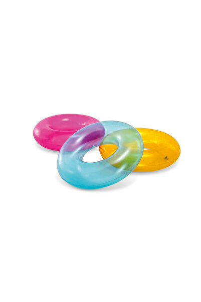 Intex - 59260EP Transparent Inflatable Tube Raft (Assorted Colors) (2 Pack)
