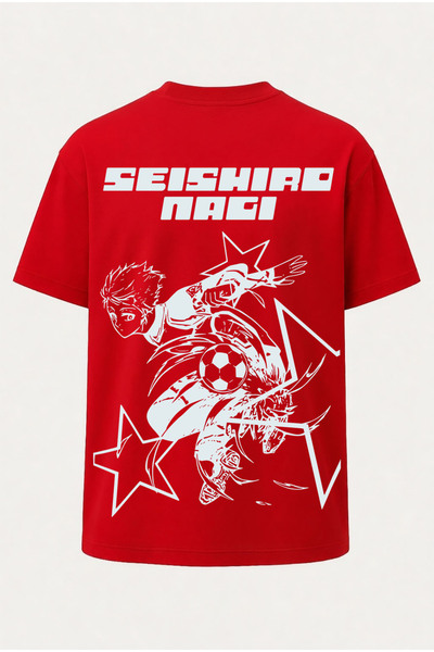 nirvoda Tricou supradimensionat cu imprimeu în stil uniformă Seishiro Nagi 7 ...