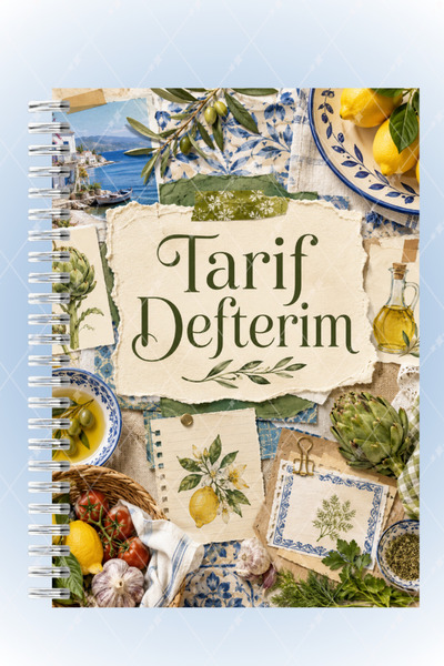 Mimu Art Studio Tarif Defteri Spiralli A5 48 Sayfa Yemek Tarifi Not Defteri 14