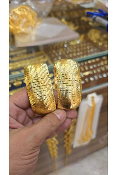 barisiva gold 22 AYAR ALTIN KAPLAMA 3 CM ENİNDE ZEMİNLİ BİLEZİK 1 ADET FİYATI...