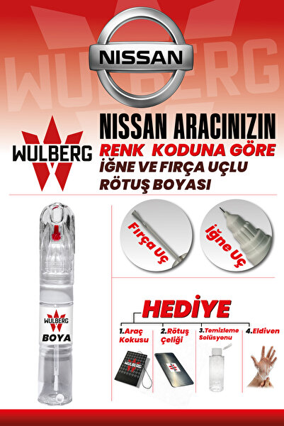 Wulberg NİSSAN Boya Koduna Göre Rötuş Boyası 25 ml İğne & Fırça Uçlu Kalıcı Ç...
