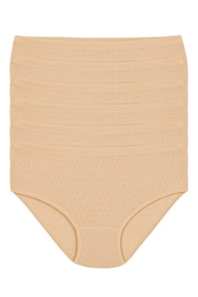 YILDIZ Ribana Kazayağı Bato Women's High Waist Panties 100% Cotton 6-Pack