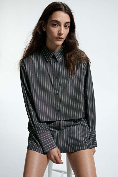 H&M Short embellished shirt