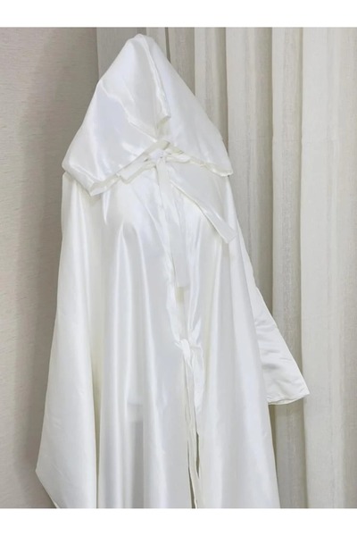 Rose White Plain Abaya for the Bride