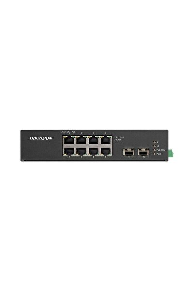 Hikvision DS-3T0510HP-E/HS Switch industrial PoE Gigabit cu 10 porturi, cu 2x...