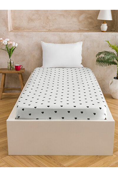 LC Waikiki Nevavm Heart Printed Single Fitted Sheet with Difference