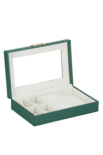 Ellit Depozitar bijuterii Ellit® CARE5 piele ecologica 55x235x140 mm verde