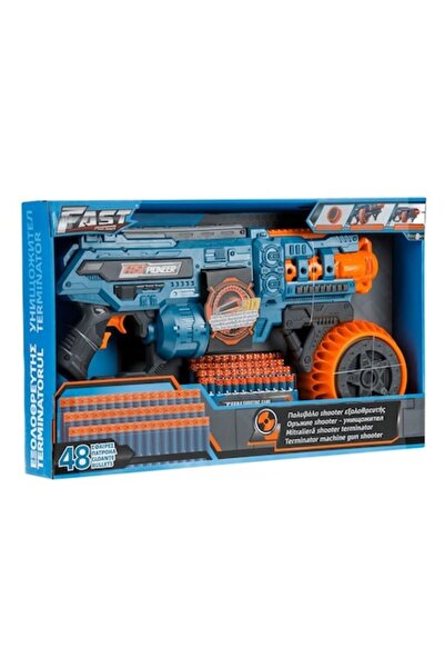 OEM Pistol de joc albastru-portocaliu cu 48 de săgeți