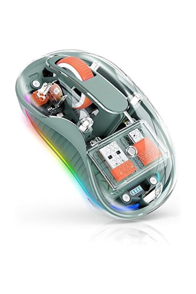 DAMUR Mouse wireless, Bluetooth dual, 2.4 GHz, Multi-dispozitiv, USB-C, 4 niv...