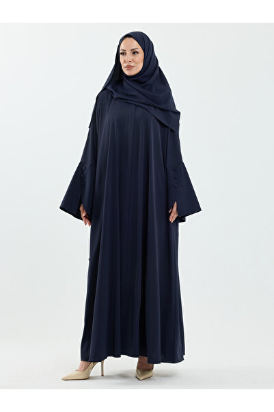 KADEEM Set Abaya Dubai cu șal Beyza, cadou, bleumarin - 1021