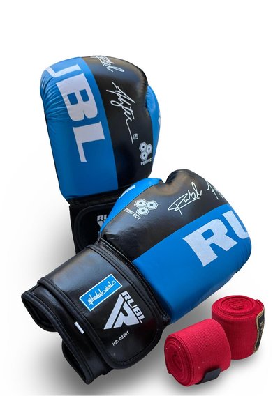 RUBBEL Rubl Genuine Calf Leather Professional Boxing Gloves |   Imported |   Free Bandage! !