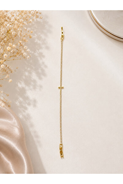 Lilith Takı Stone Waterway Bracelet with Letter t – Gold Color Elegant Letter...