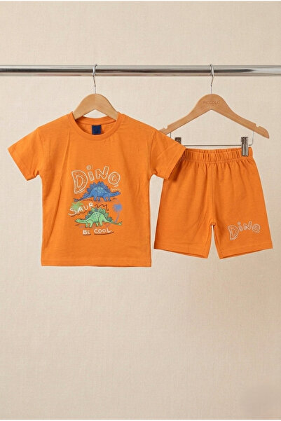 Yumak Bebek Ürünleri 100% cotton boys' two-piece shorts set - summer casual o...