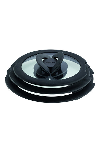 TEFAL Set de 3 capace Ingenio L9849053, 16 / 18 / 20 cm, sticlă, design stivu...