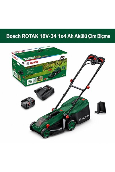 Bosch ROTAK 18V-34 1x4 Ah Akülü Çim Biçme Makinesi 06008B9N00