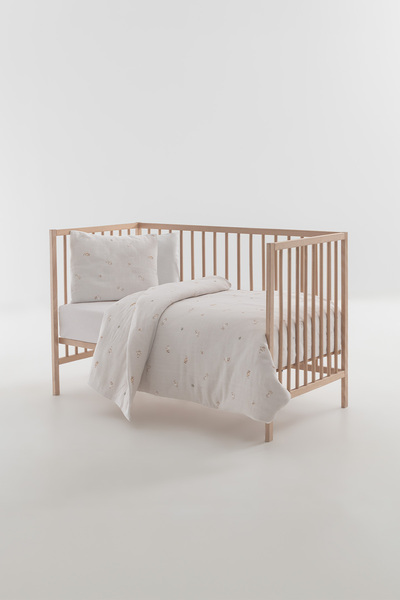 Yataş Mini Zella Muslin Baby Duvet Cover Set - Ecru