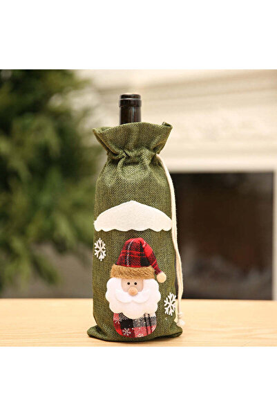 Vivendo Husa pentru sticla de vin, decor de Craciun, om de zapada si mos crac...